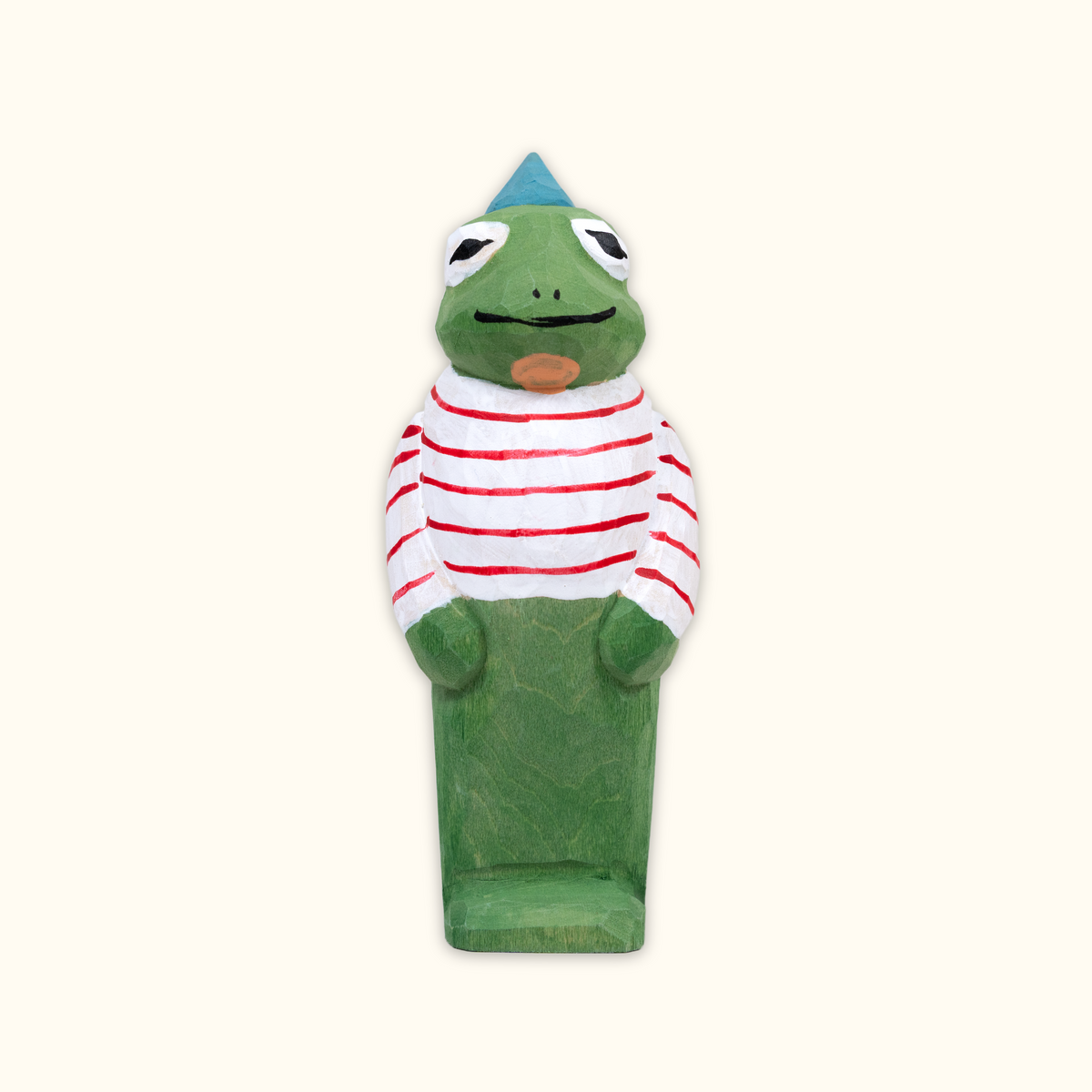 Wendell the Frog Wooden Doll