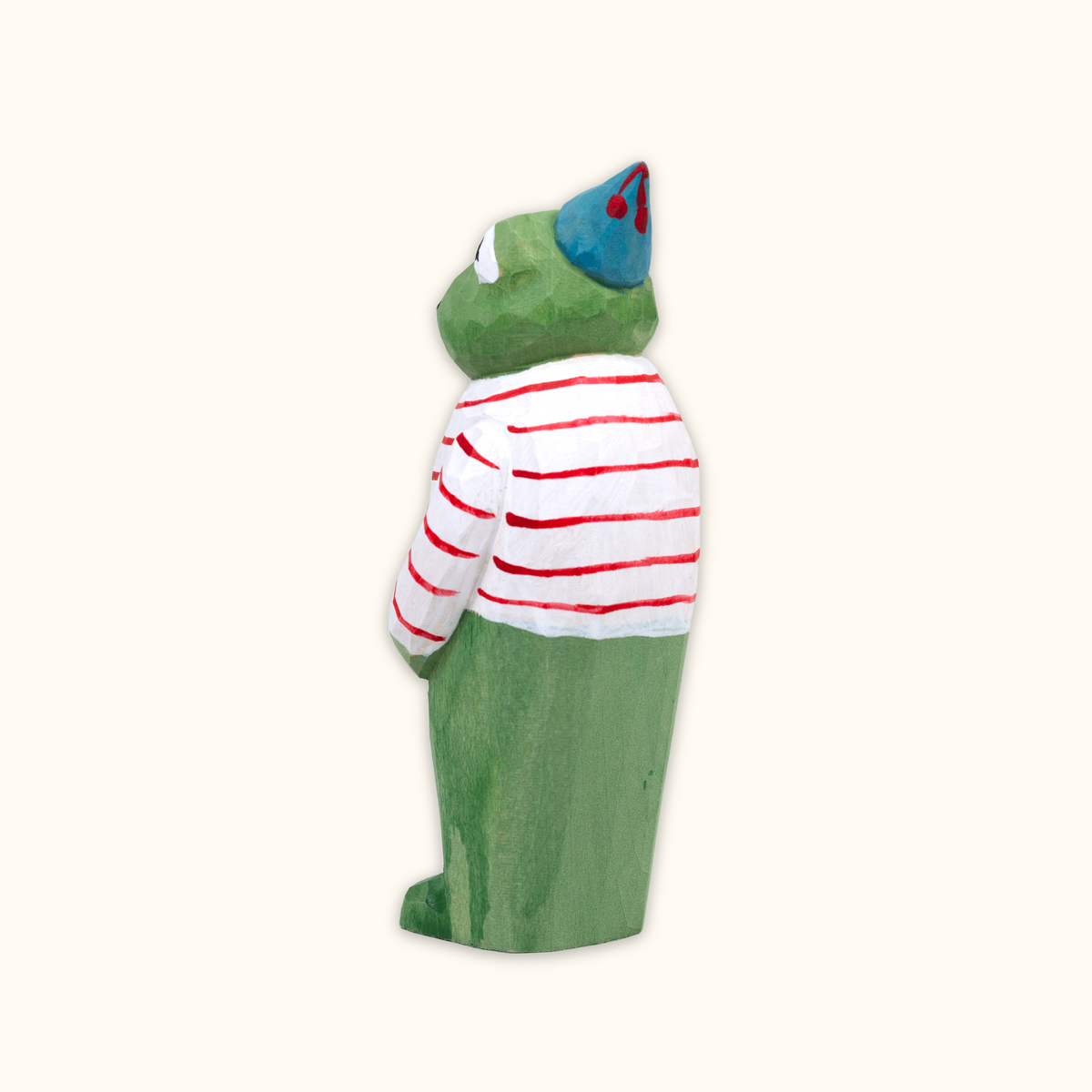 Wendell the Frog Wooden Doll