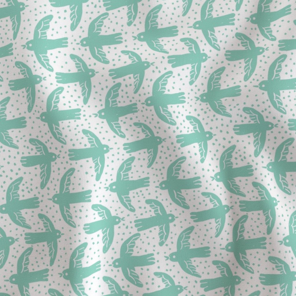 Birdie Ice/White Fabric