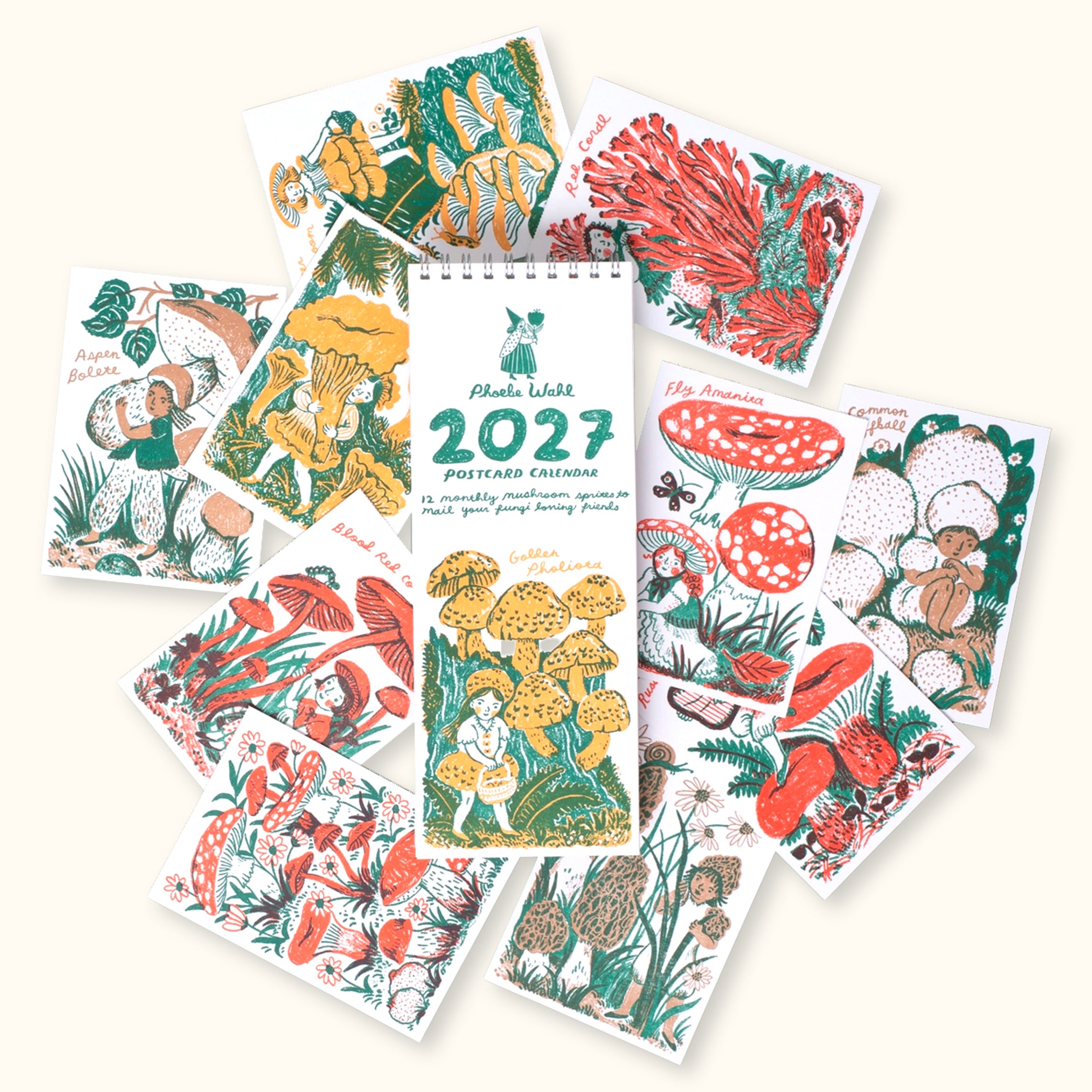 2027 Letterpress Postcard Calendar