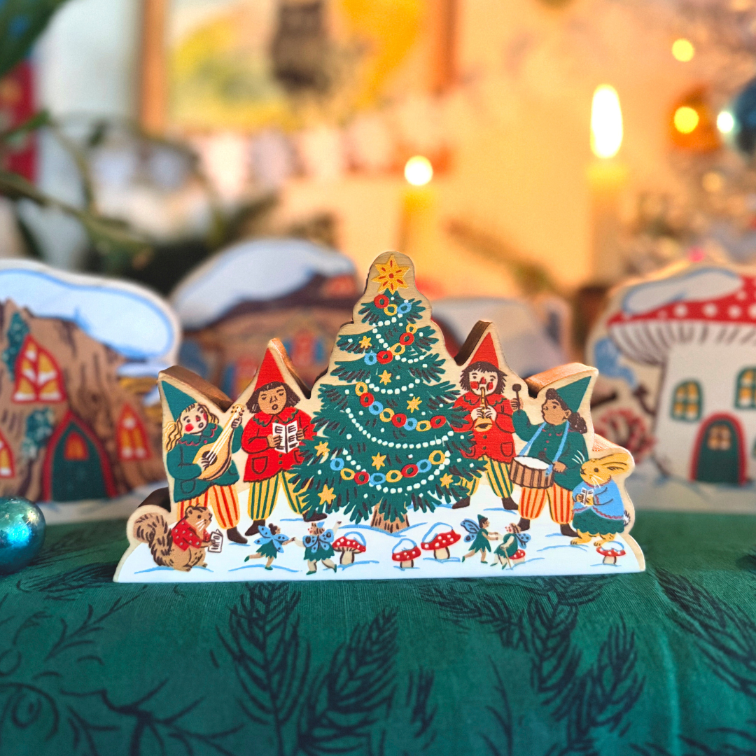 Christmas Village Wooden Block Set
