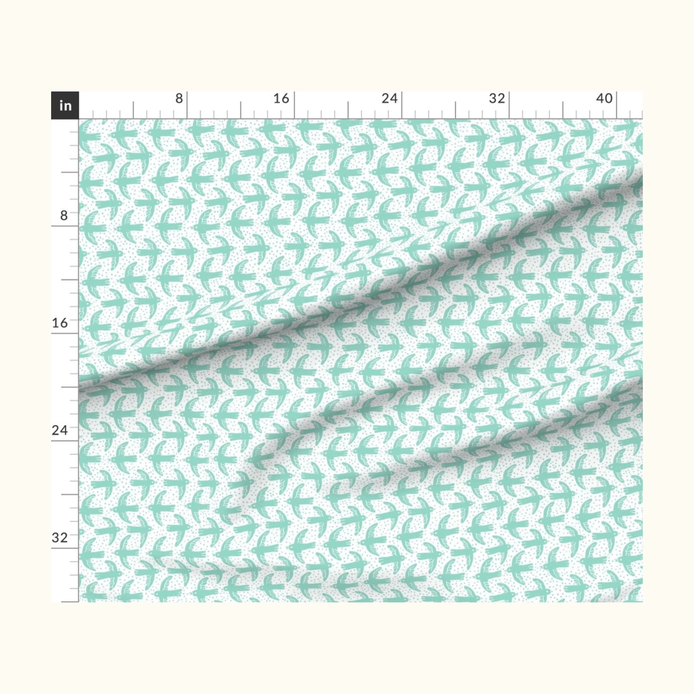 Birdie Ice/White Fabric
