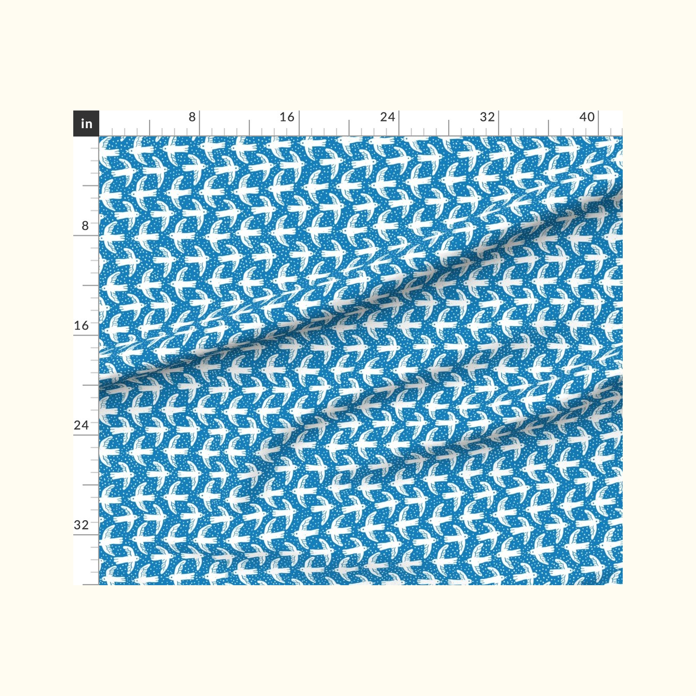 Birdie White/Sky Fabric