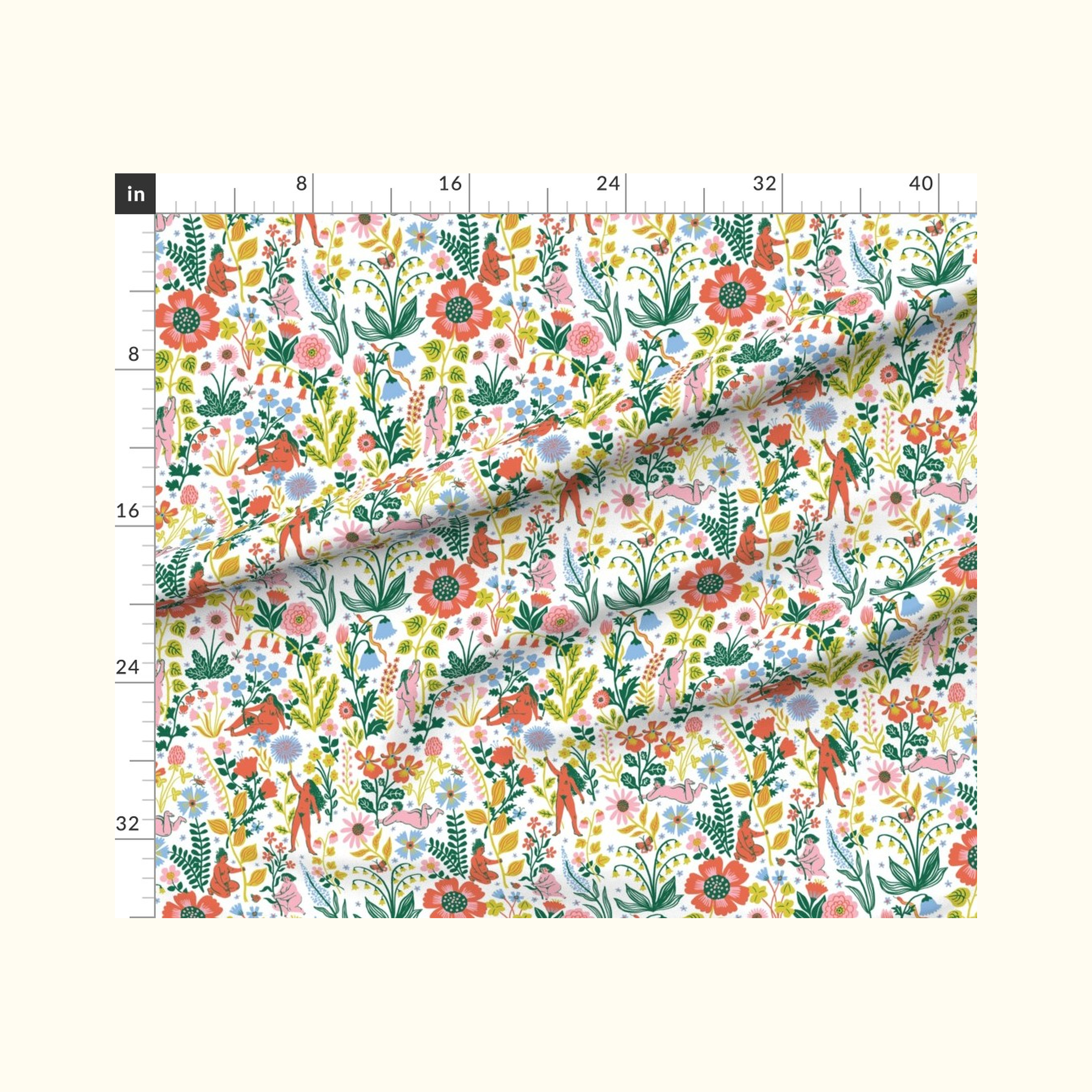 Bloom Snow Fabric