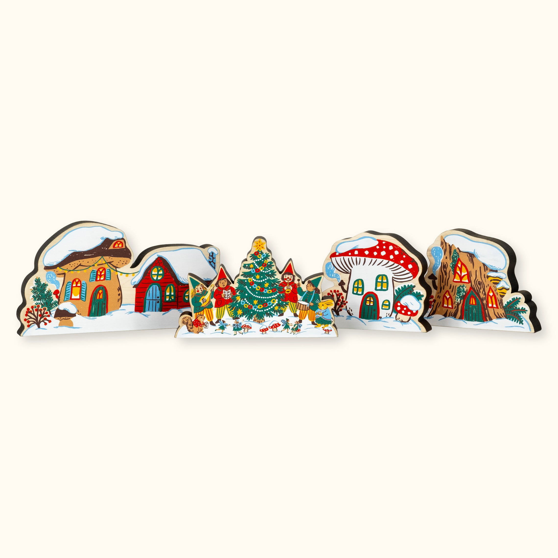 Christmas Village Wooden Block Set
