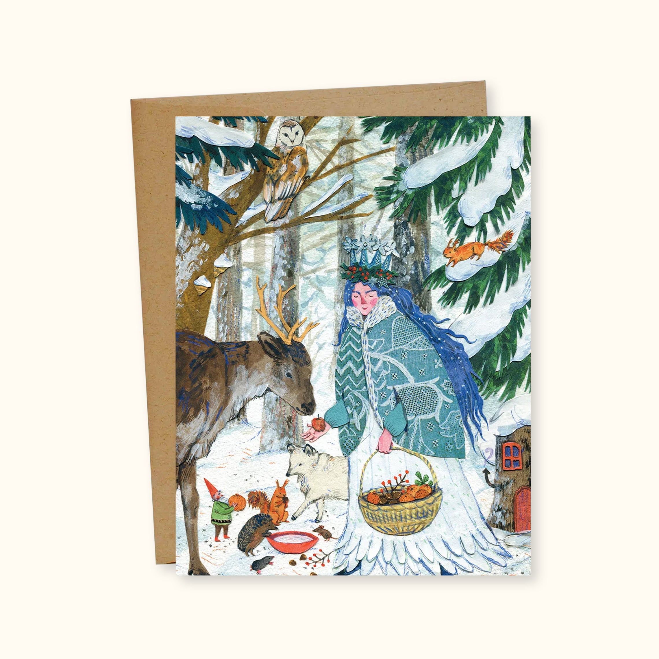Lady Winter 1 Greeting Card
