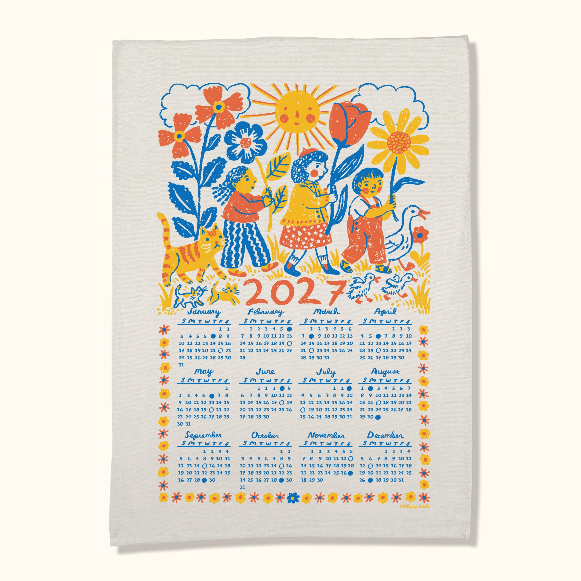 2027 Tea Towel Calendar *PRE-ORDER*