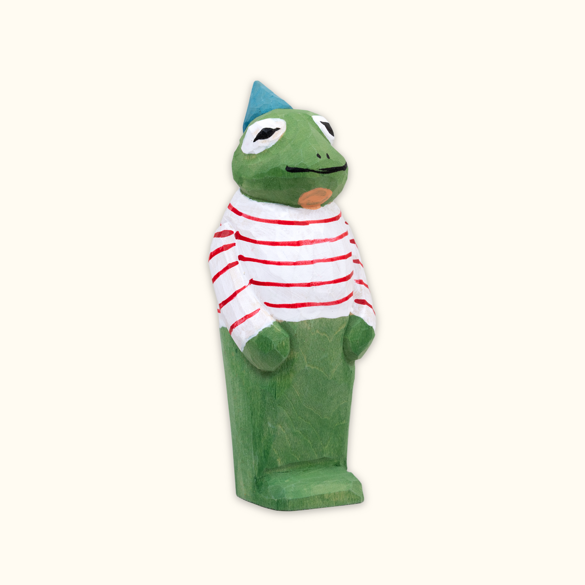Wendell the Frog Wooden Doll
