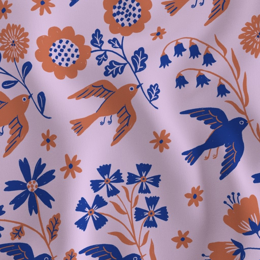 Birds Berry Fabric