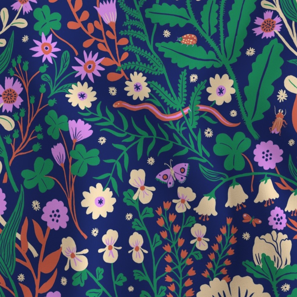 Flora Midnight Fabric