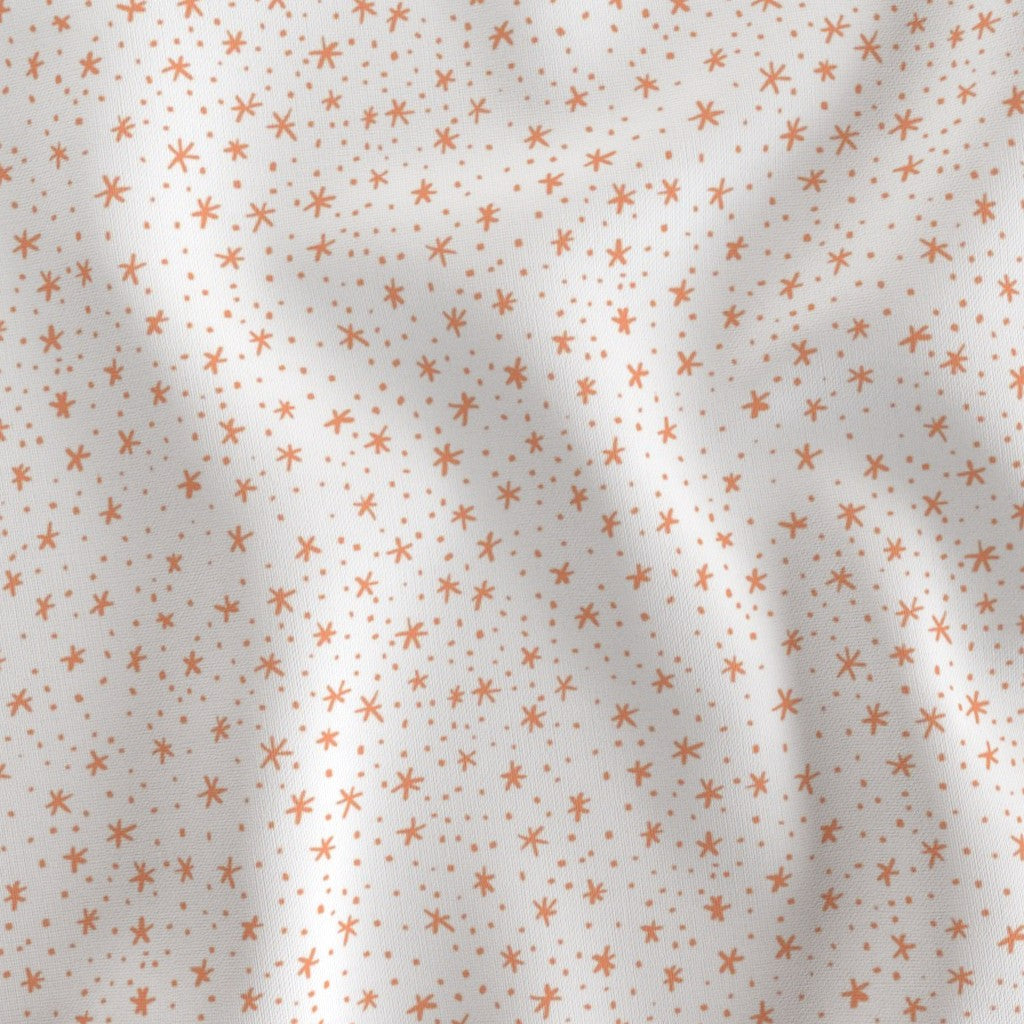 Dotty Star Coral Fabric