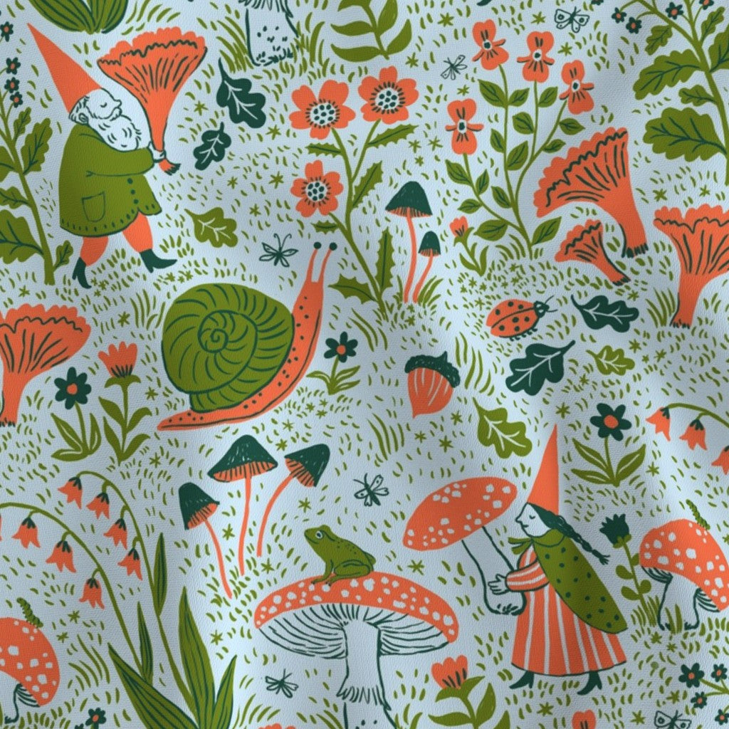 Gnomes Mist Fabric