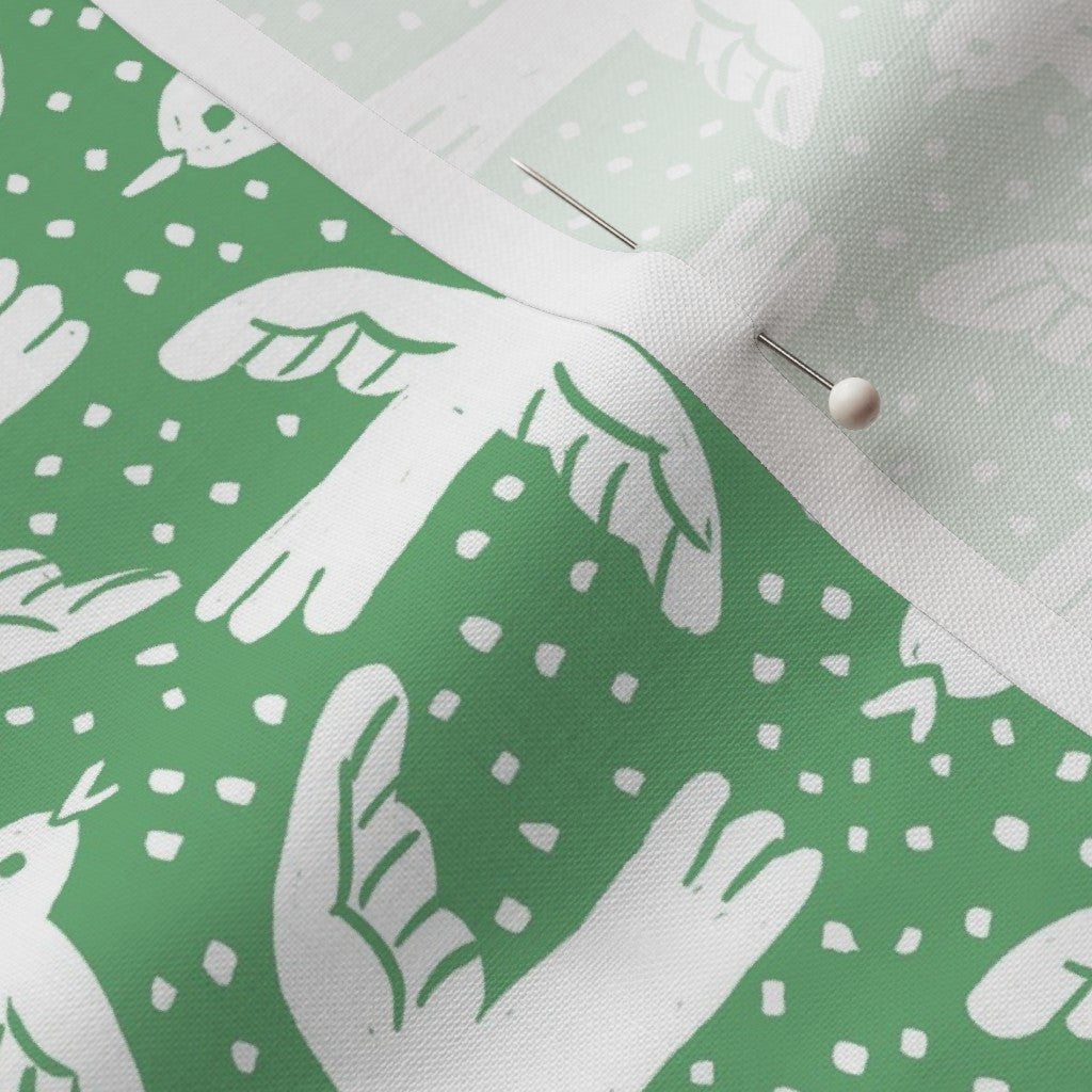Birdie White/Mint Fabric