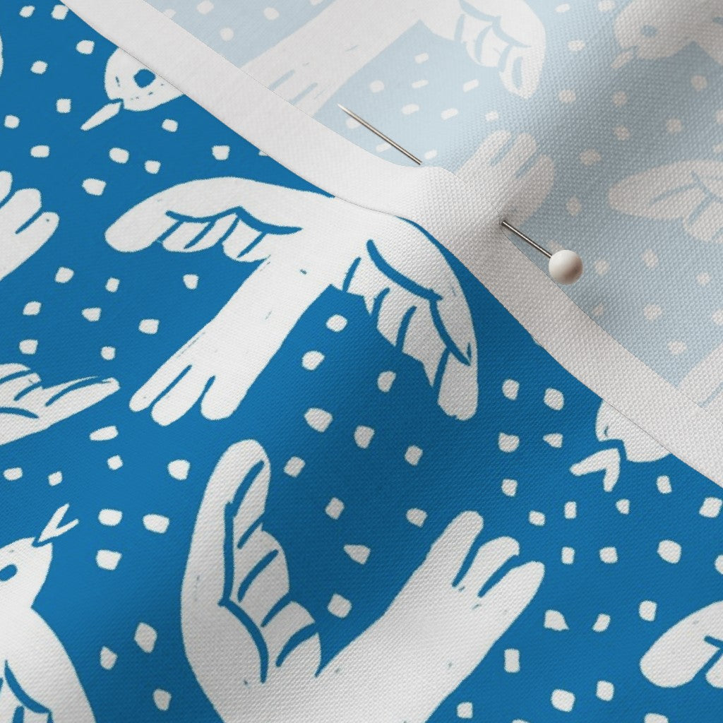 Birdie White/Sky Fabric