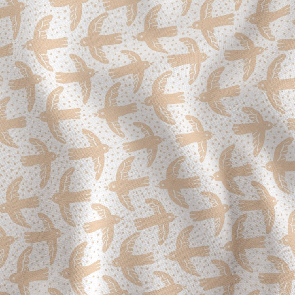Birdie Peach/White Fabric