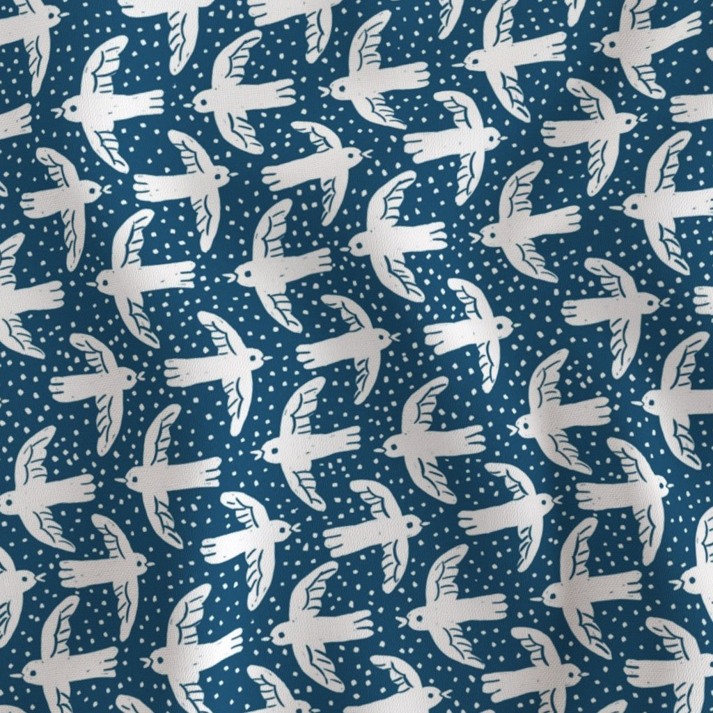 Birdie White/Indigo Fabric