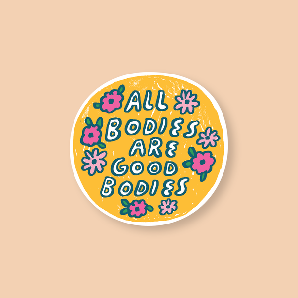 This weather durable vinyl sticker is designed to celebrate body and gender diversity. It's a positive reminder to embrace your unique body and feel confident in who you are.