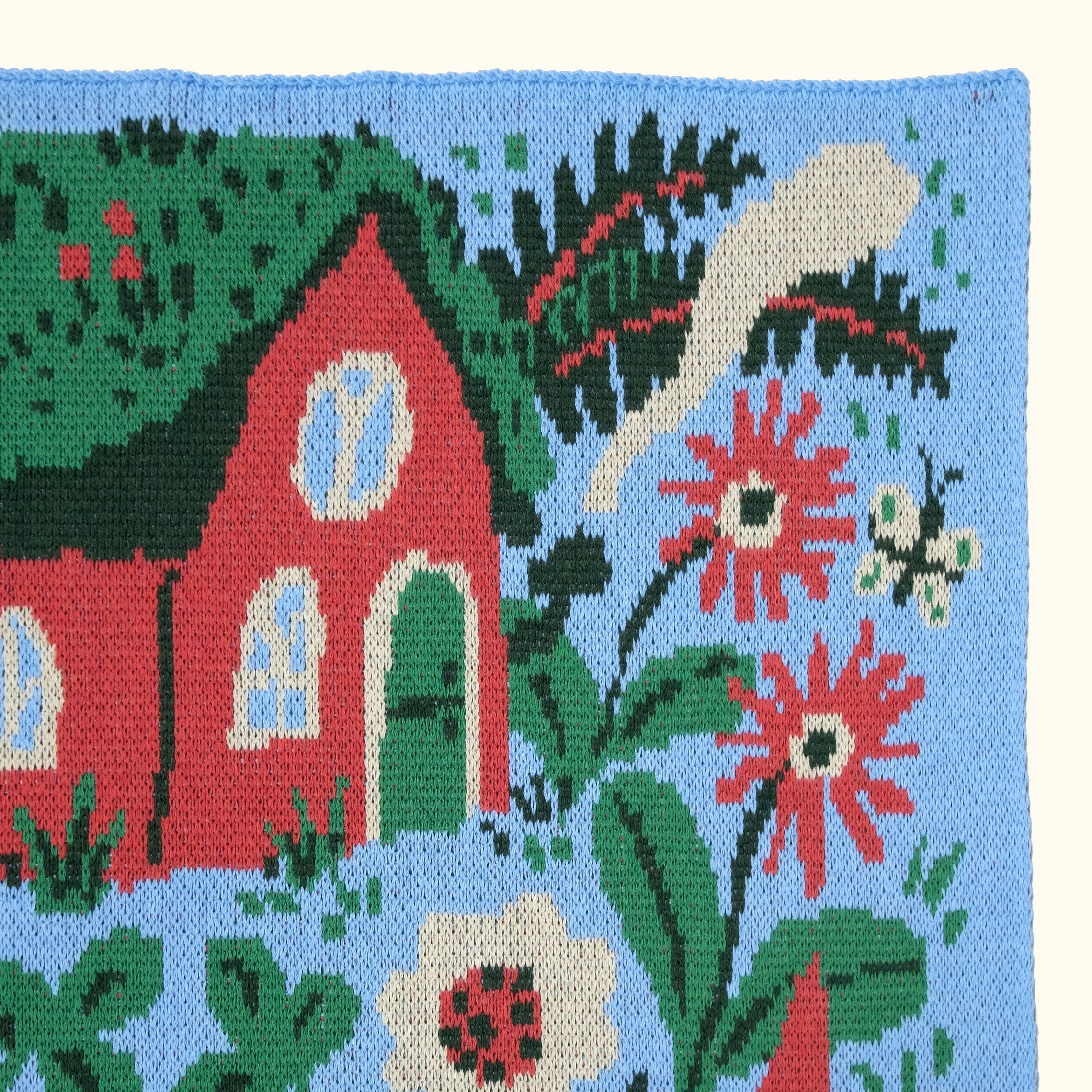 Gnome Village Knit Baby Blanket