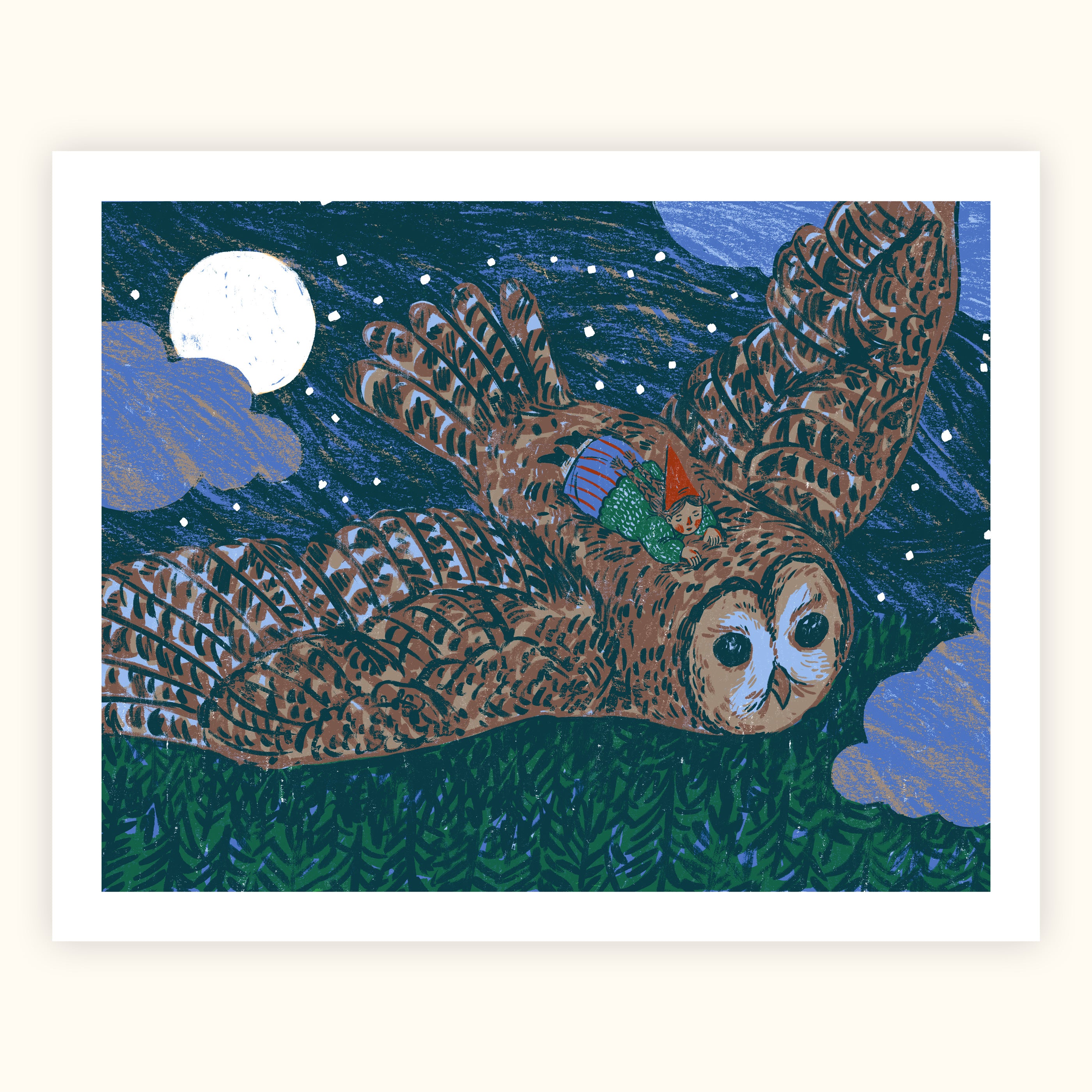 Flying With Otis Print