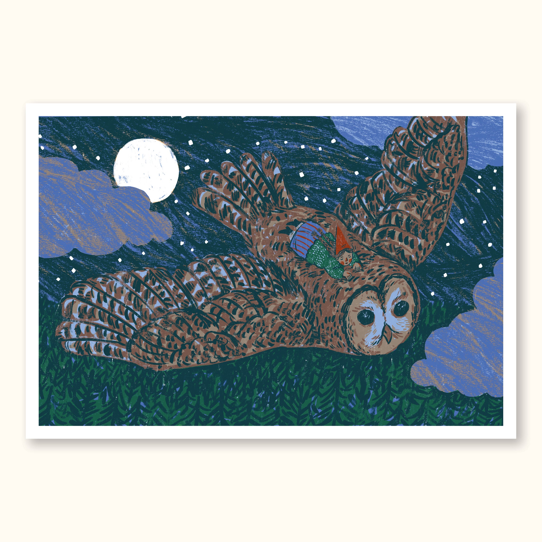 Flying With Otis Print