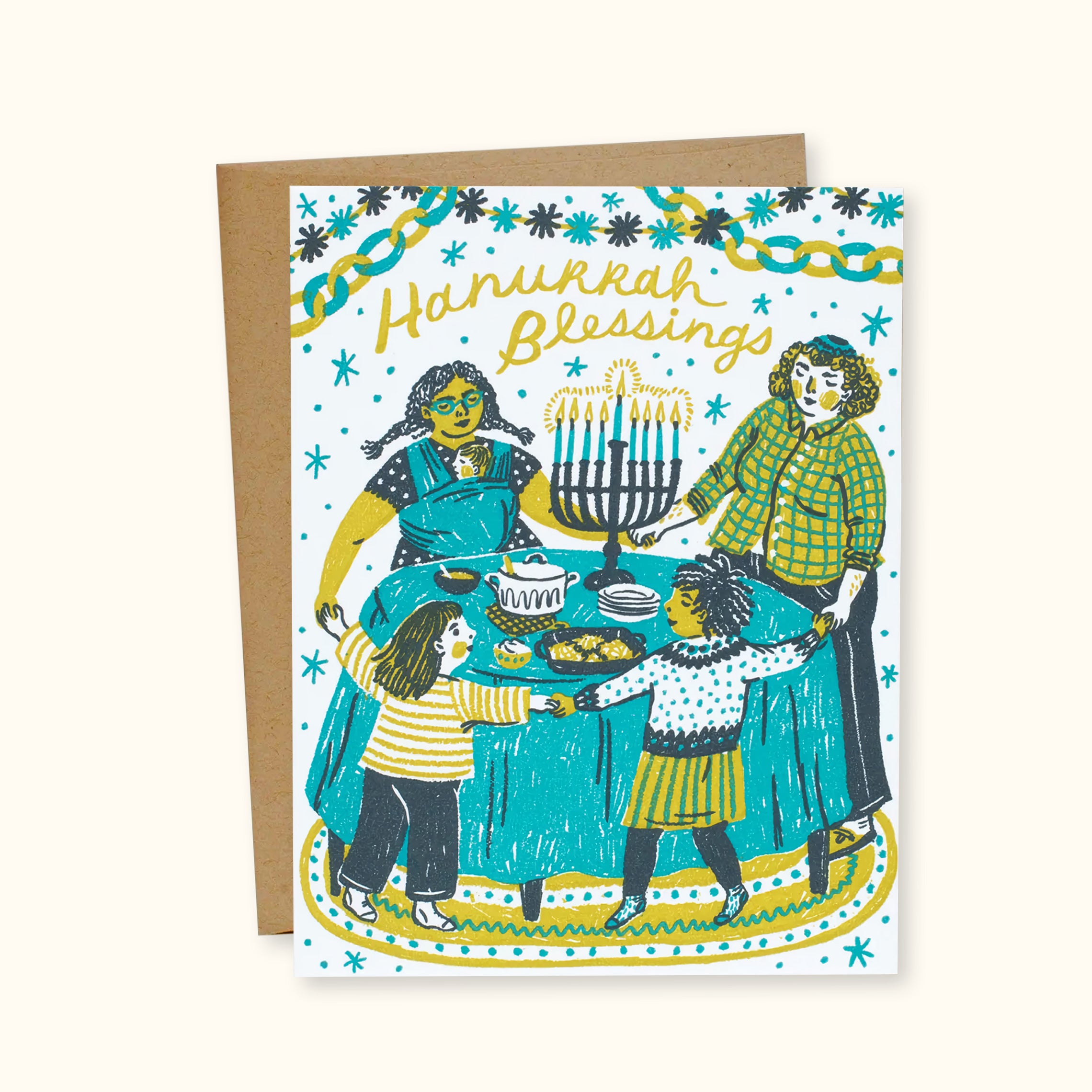 Hanukkah Blessings Greeting Card