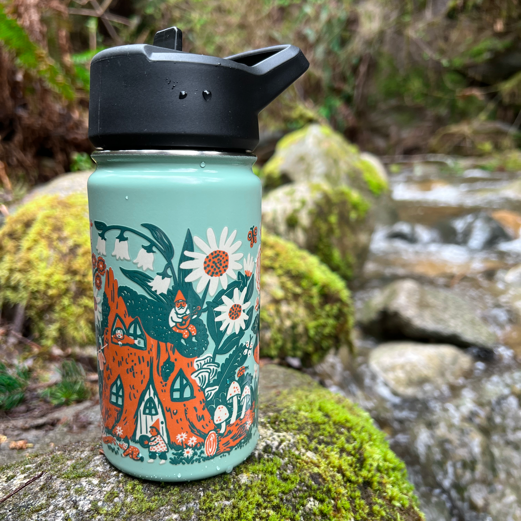 Mini Blossom Village 12oz Water Bottle