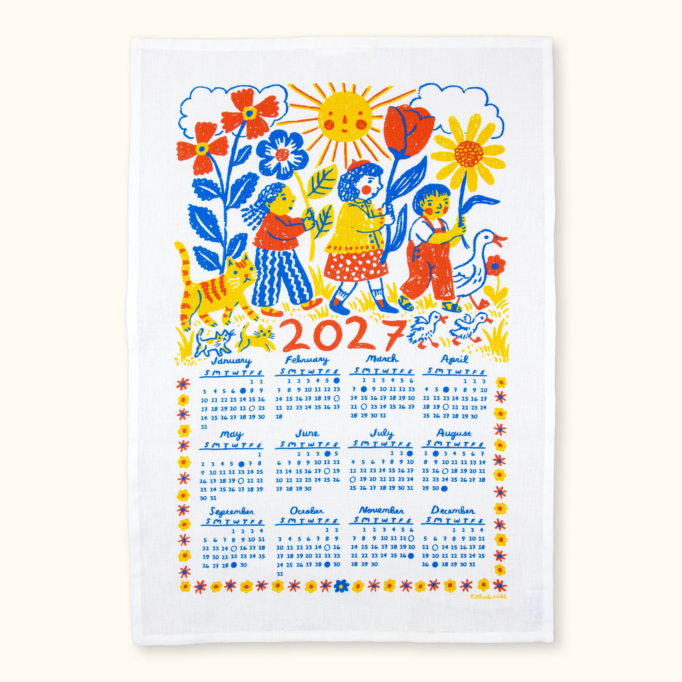 2027 Tea Towel Calendar