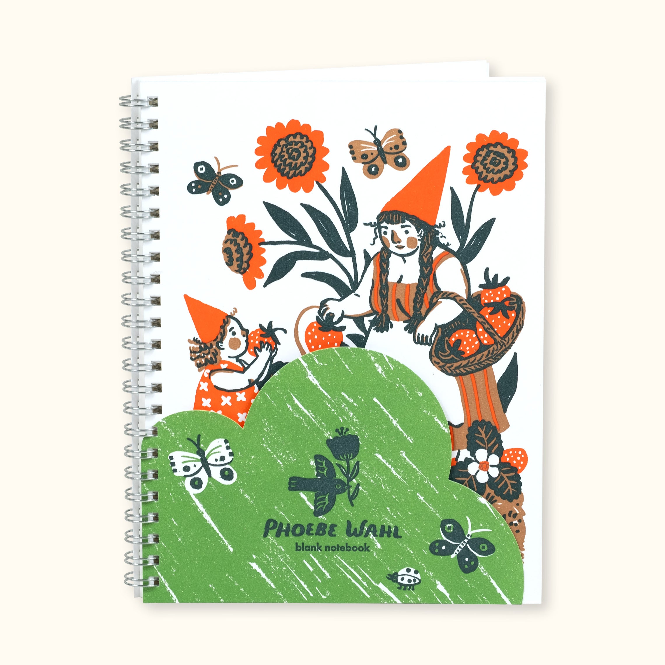Strawberry Gnome Spiral Bound Notebook