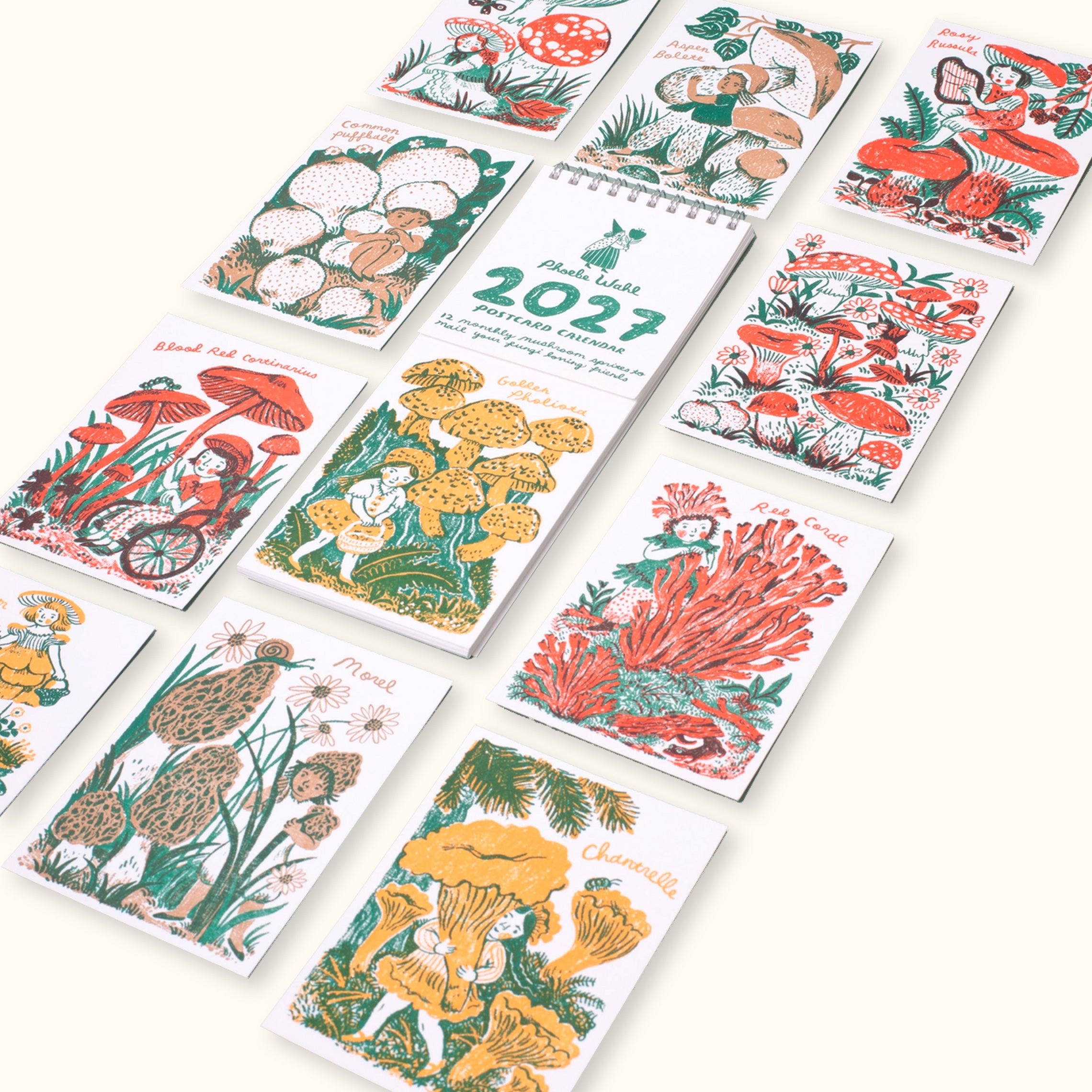 2027 Letterpress Postcard Calendar