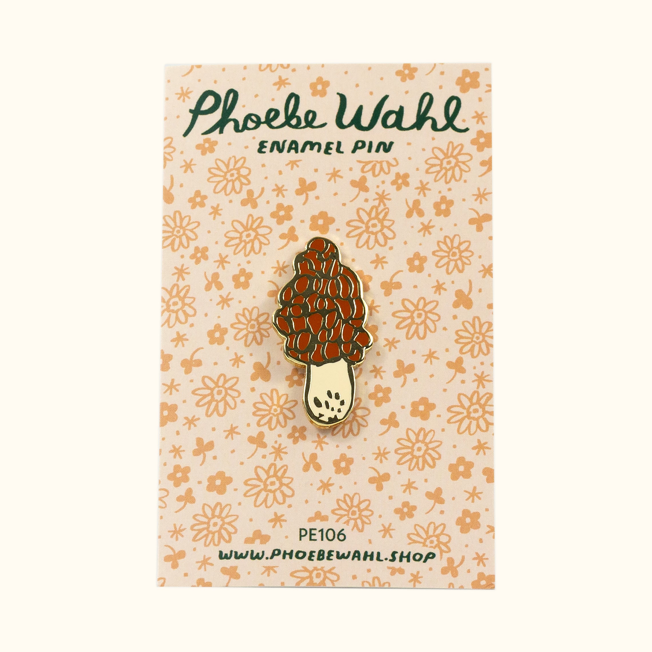 Morel Mushroom Enamel Pin