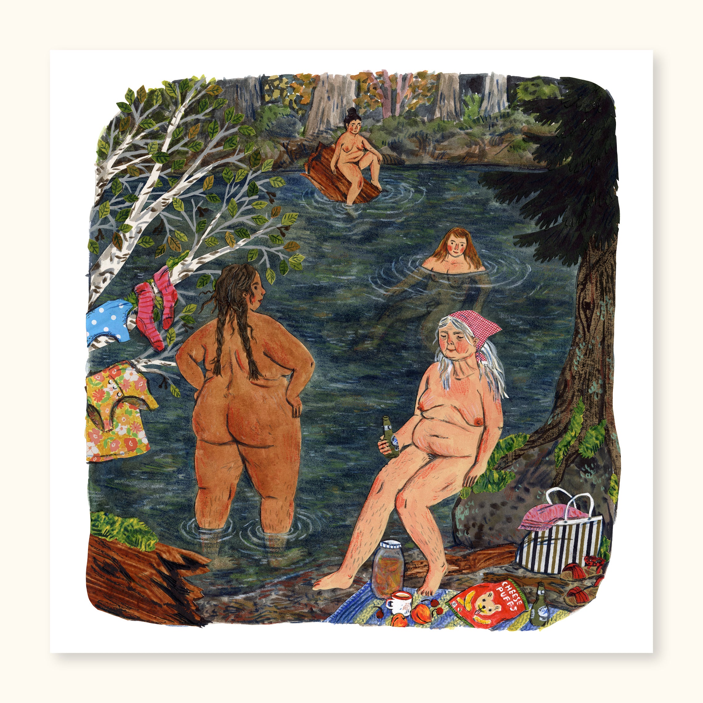 Skinny Dipping Print