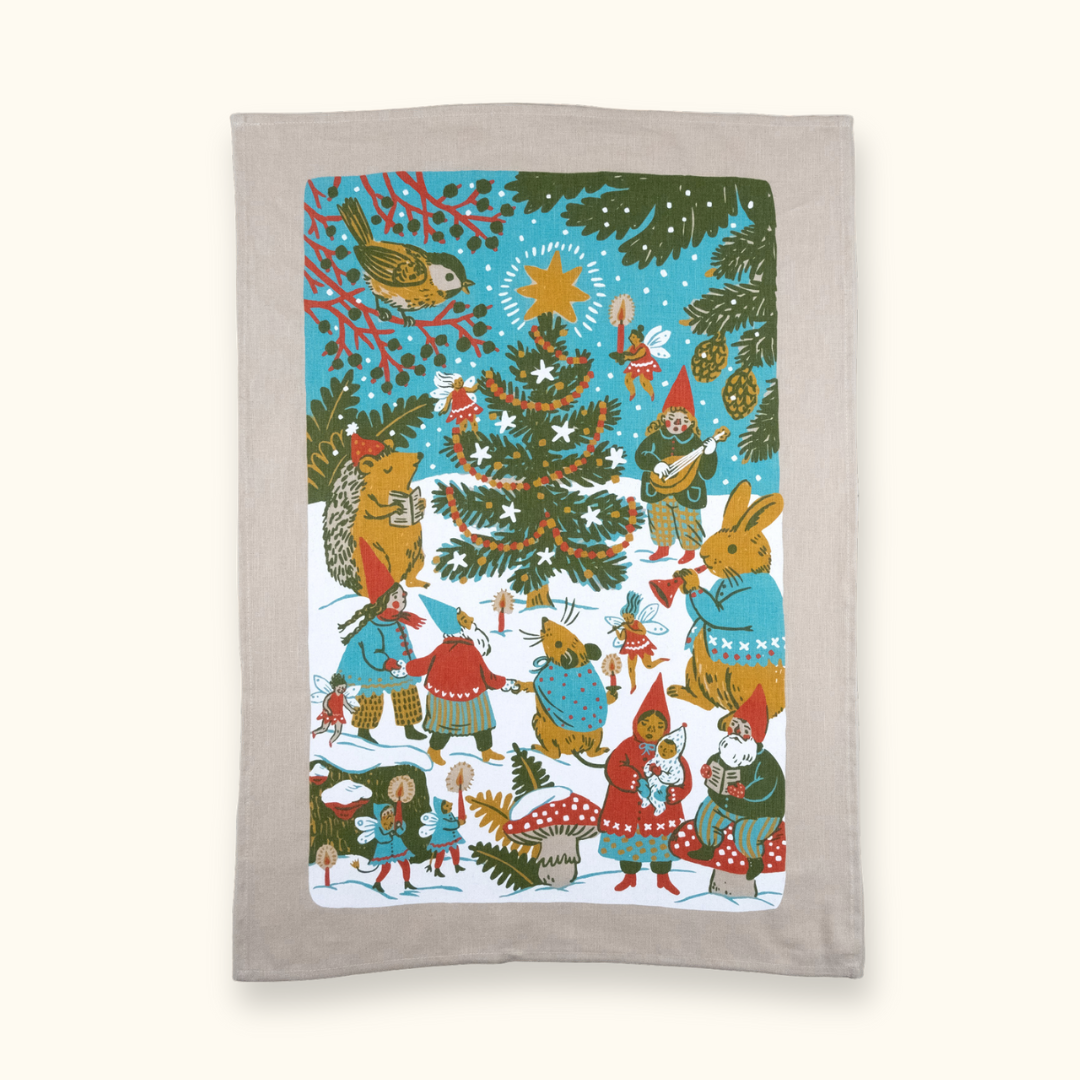 Winter Carol Tea Towel