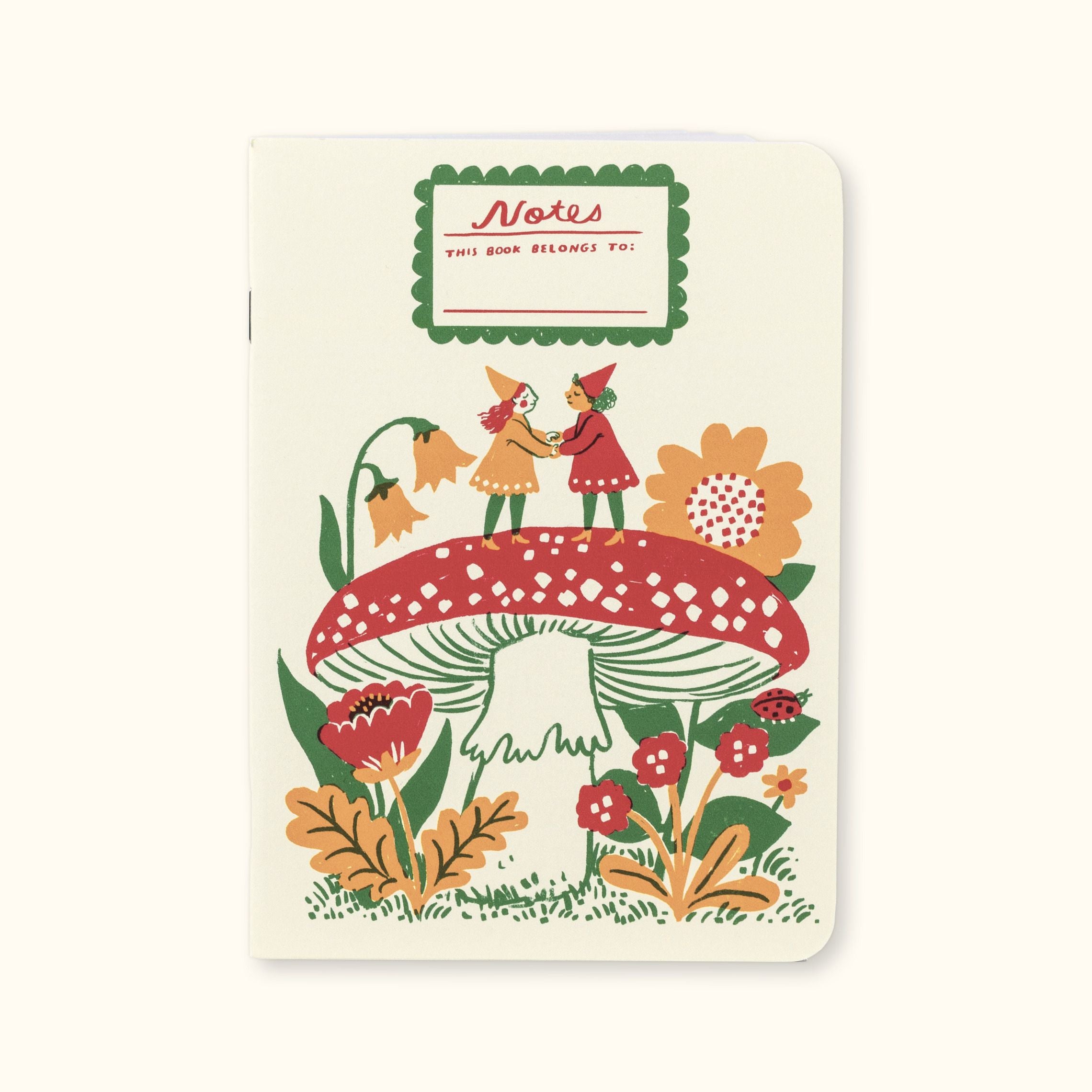 Gnomes and Mushroom Softcover Notebook