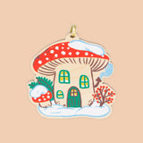 Winter Mushroom House Ornament