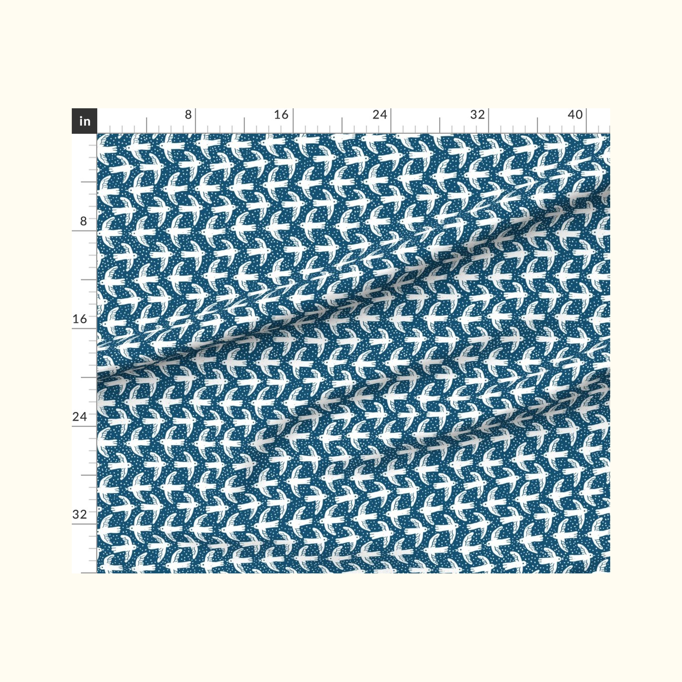 Birdie White/Indigo Fabric