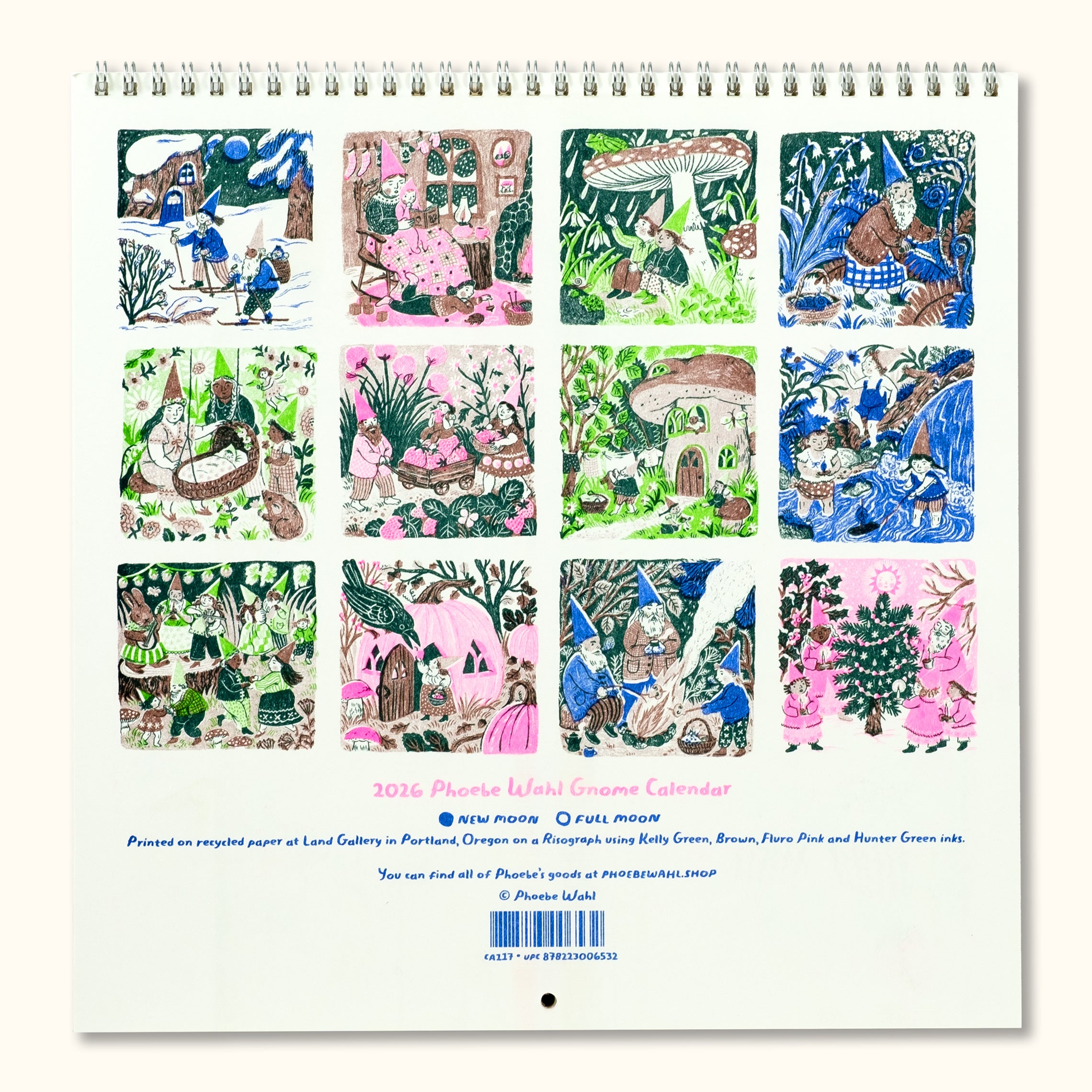 2026 Gnomes Wall Calendar