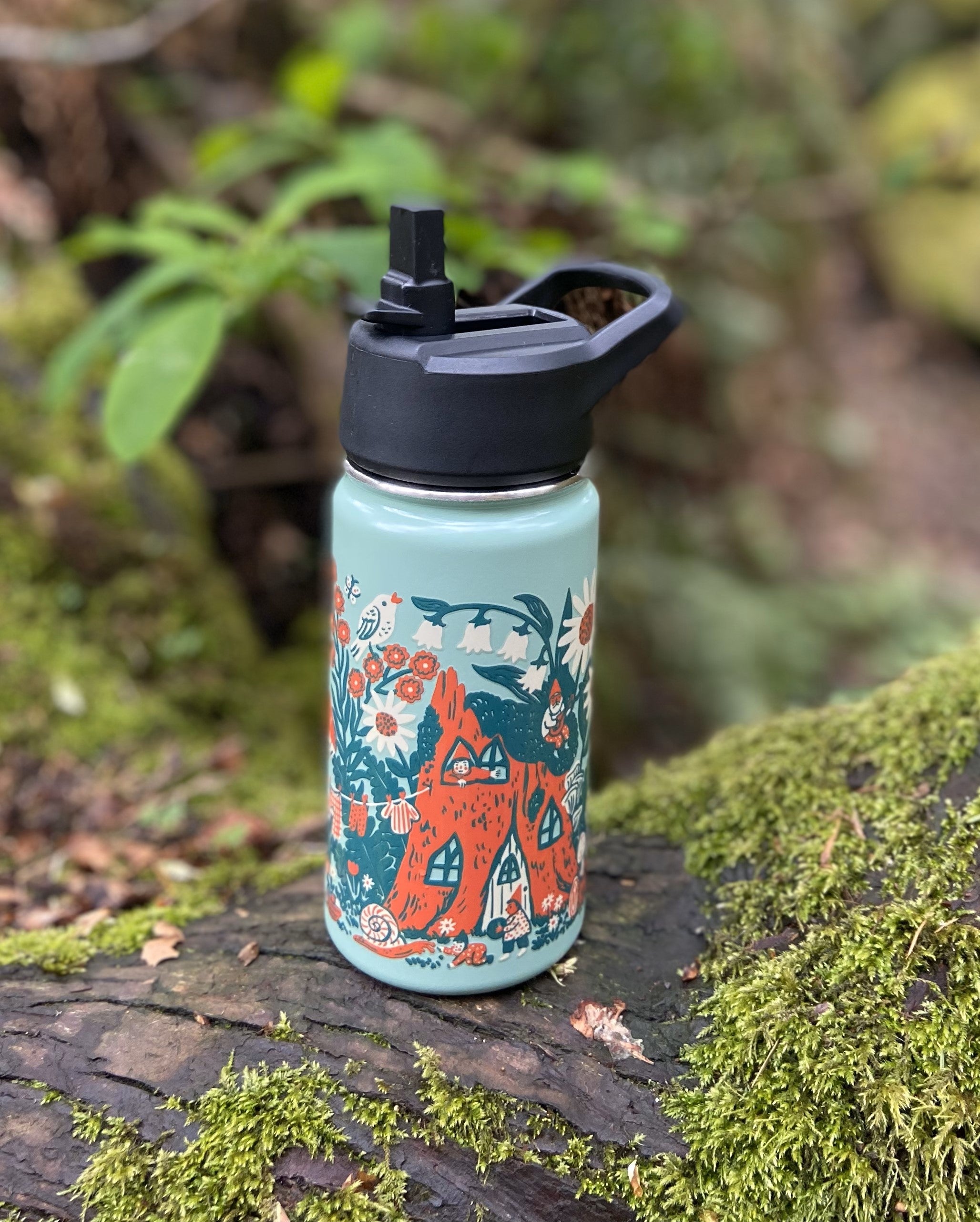 Mini Blossom Village 12oz Water Bottle