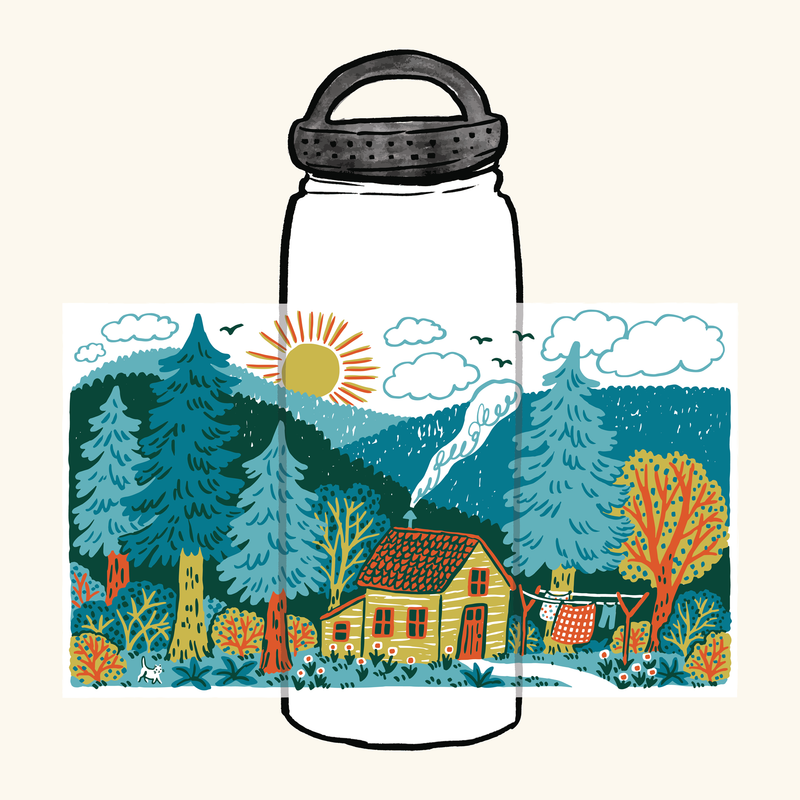 Mini Blossom Village 12oz Water Bottle – Phoebe Wahl & Co.