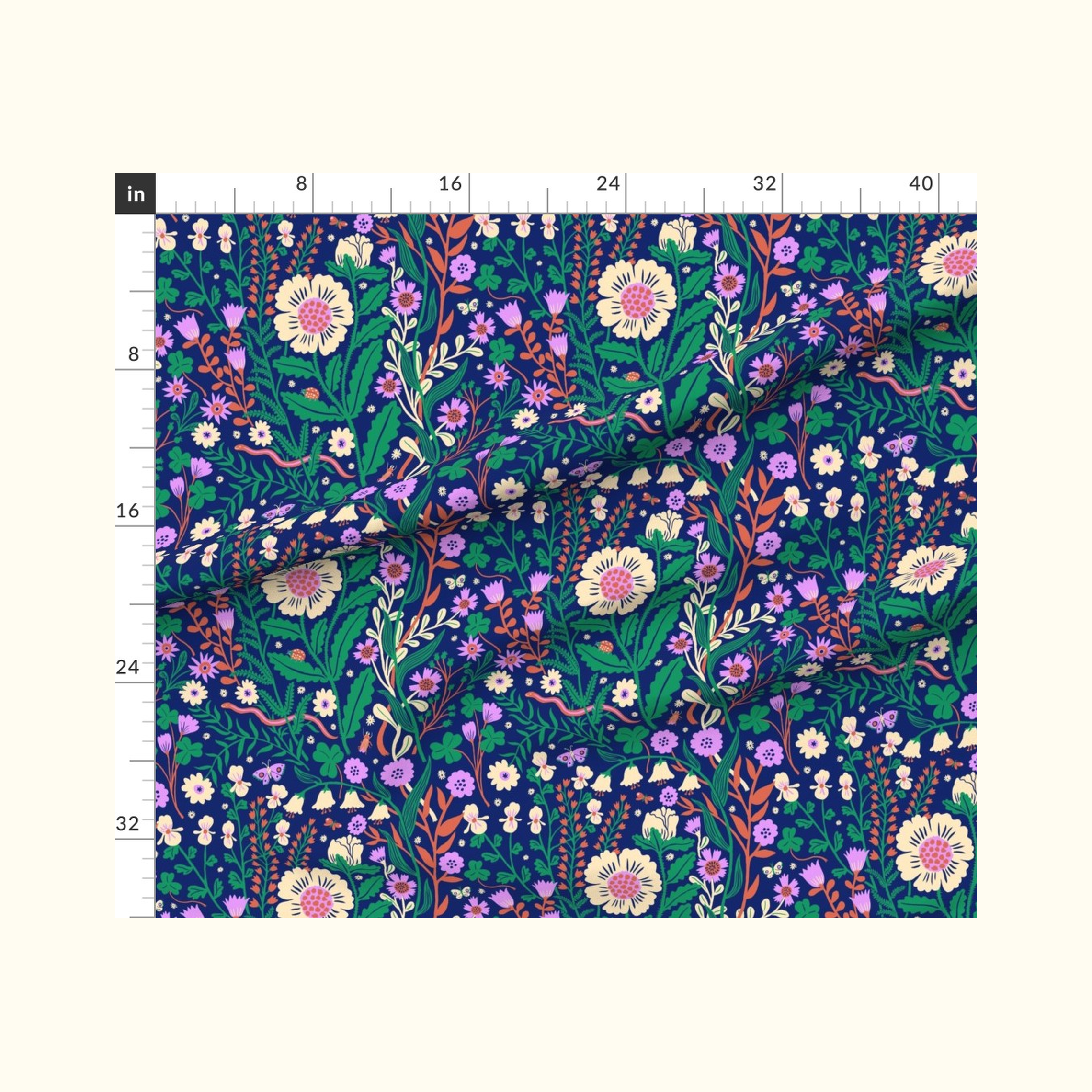 Flora Midnight Fabric