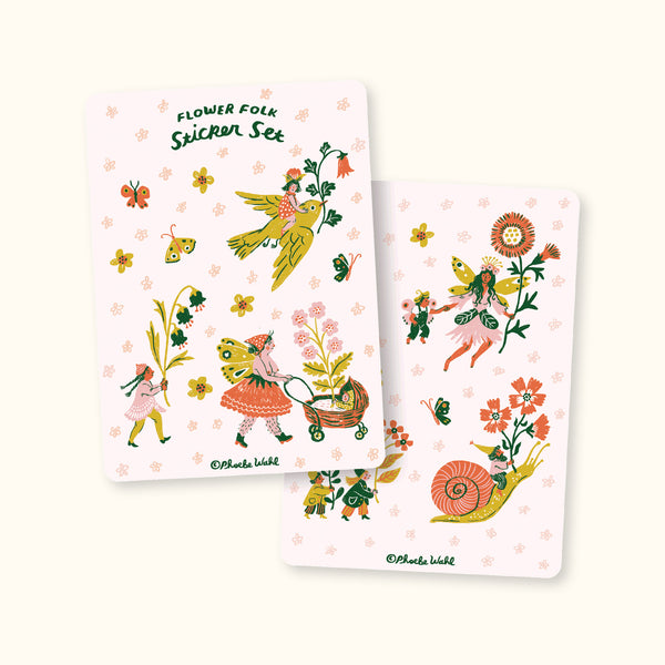 Flower Folk Sticker Set