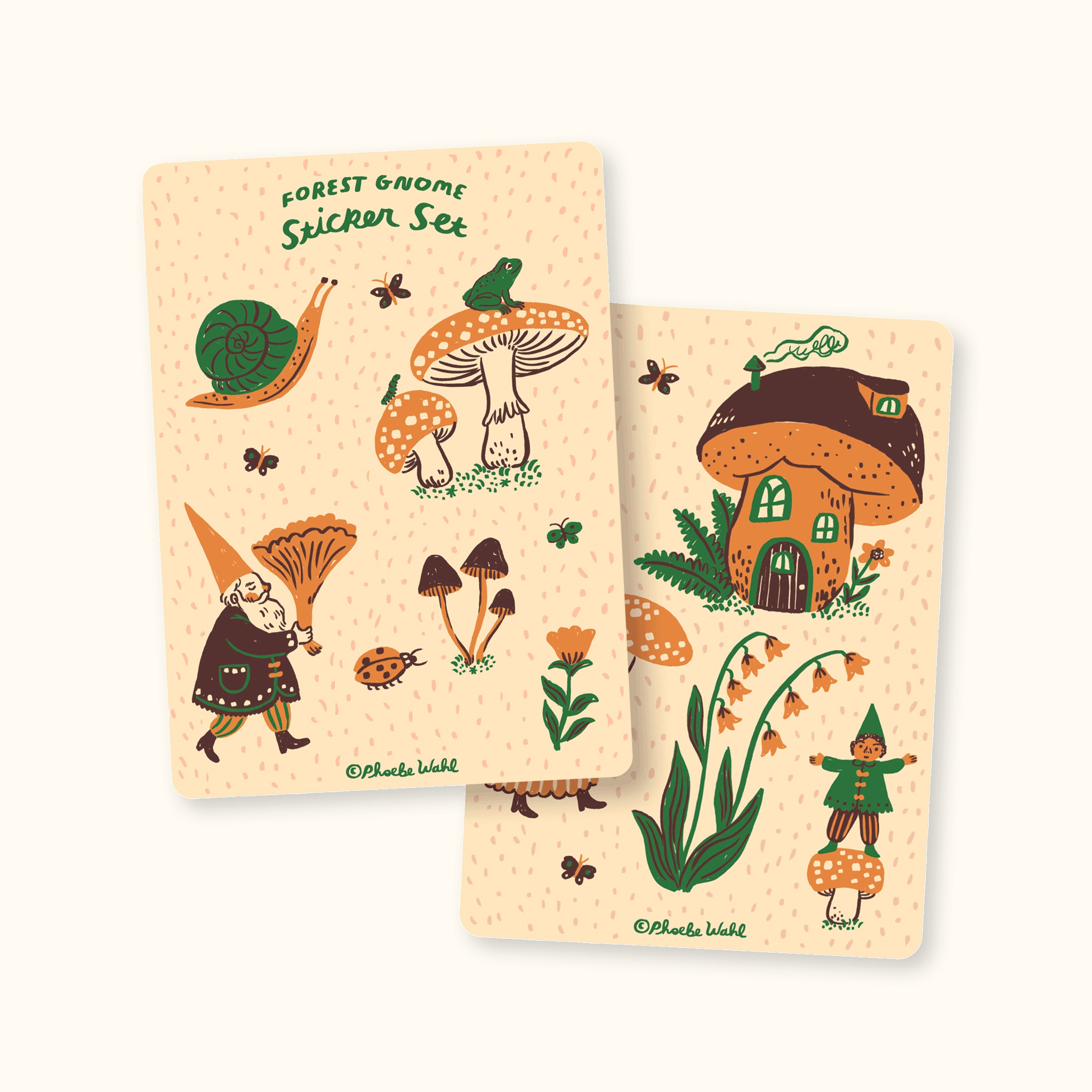 Forest Gnome Sticker Set