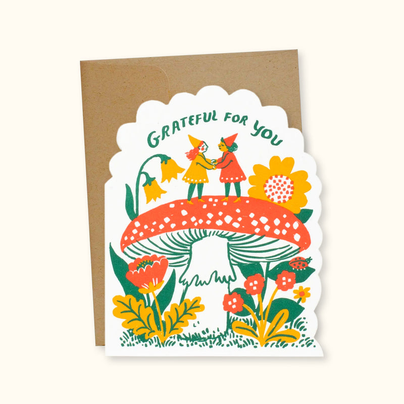 Grateful Gnome Greeting Card