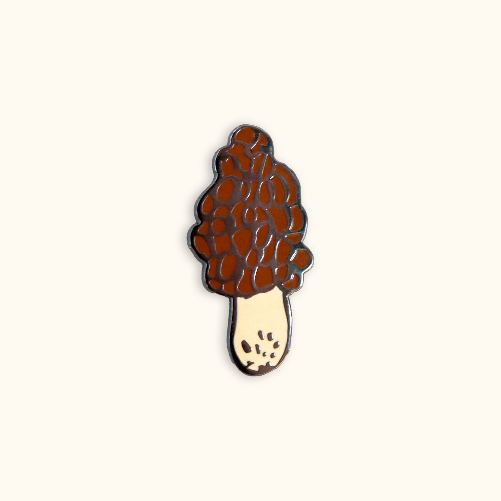 Morel Mushroom Enamel Pin