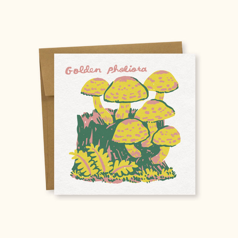 Golden Pholiota Greeting Card