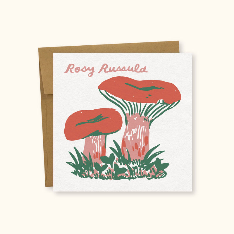 Rosy Russula Greeting Card