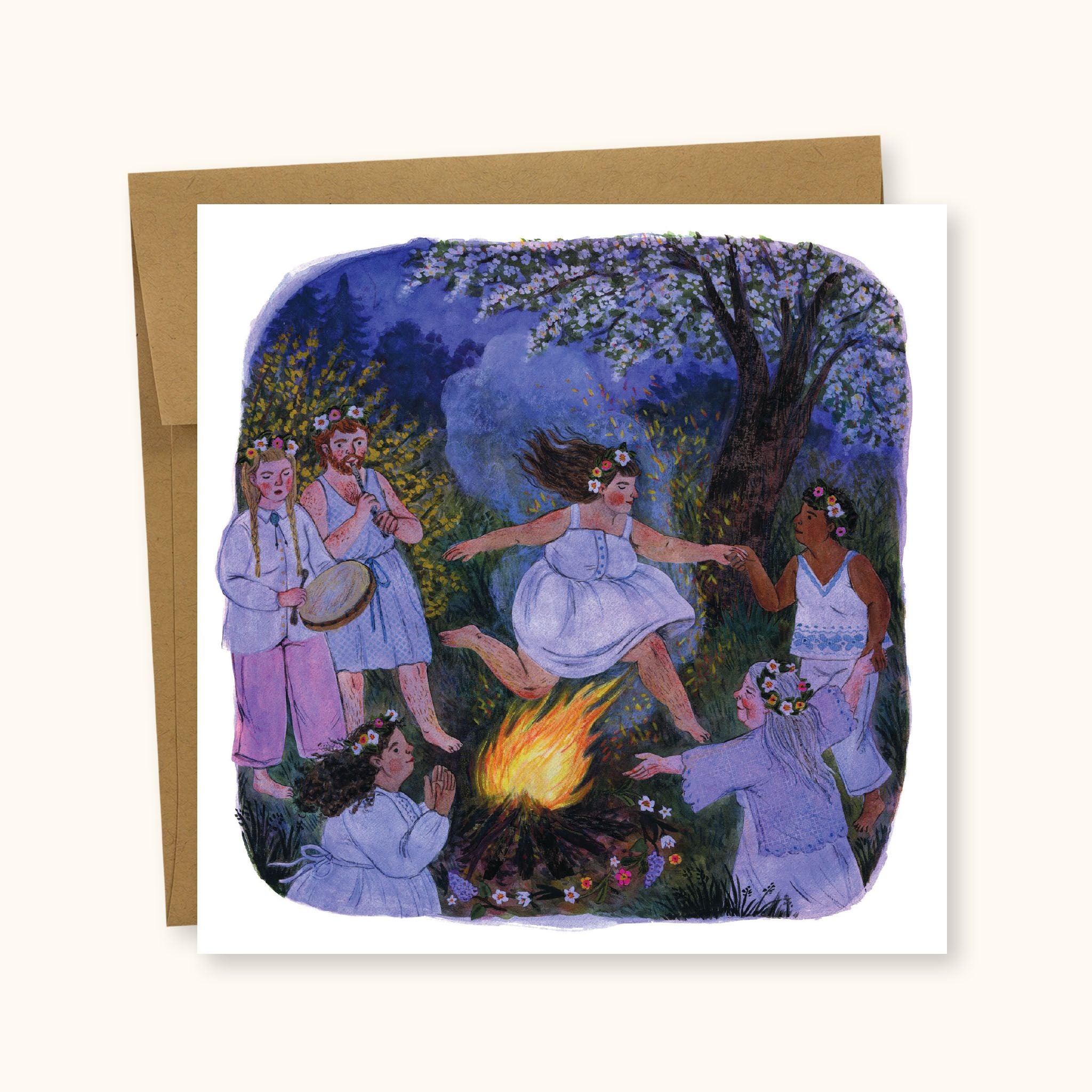 Beltane Fire Greeting Card