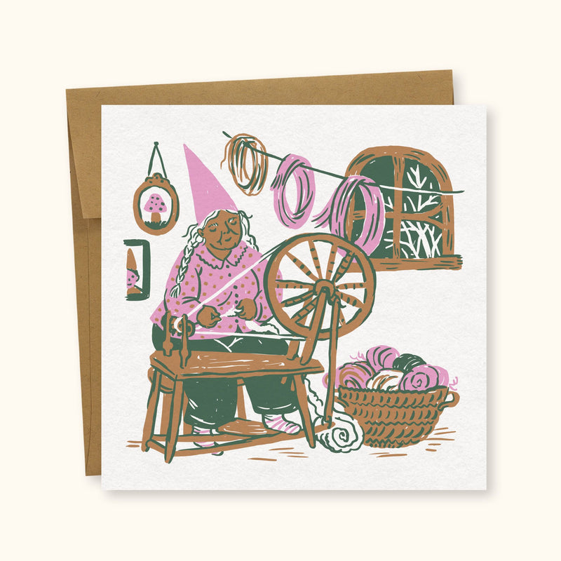 Spinning Gnome Greeting Card
