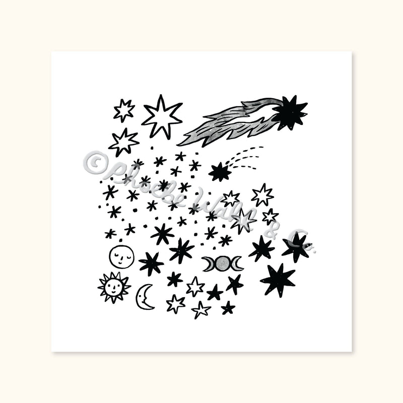 Celestial Doodle Tattoo Sheet