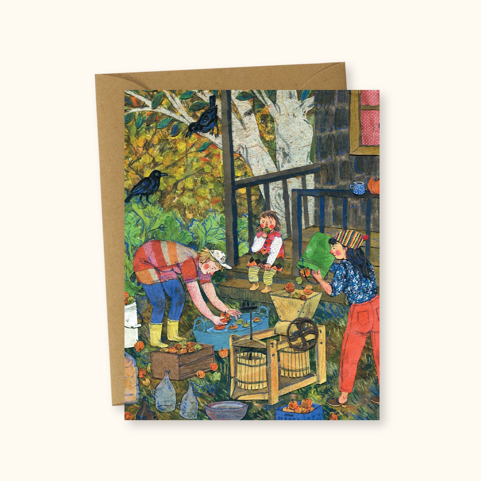 Cider Pressing Greeting Card