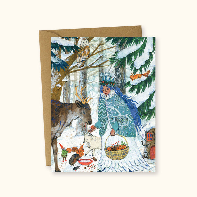 Lady Winter 2 Greeting Card